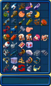 tableau des armes de Worms 3D